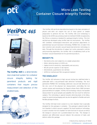 Thumbnail of document Data Sheet - VeriPac 465